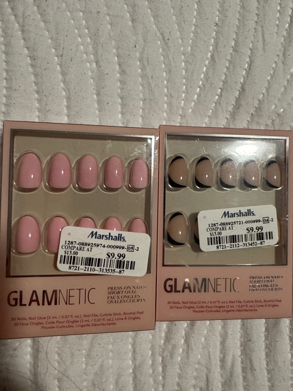 GLAMnetic Press-On Nails - Pink & Nude Short Oval Set